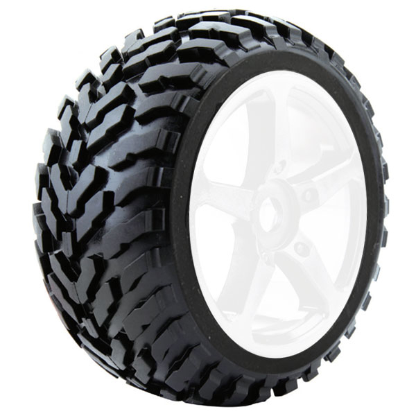 Fastrax 1:8th Truggy Arrow Mtd On 5-Spoke White 0 Offset(Pr) (FAST1096W-0)