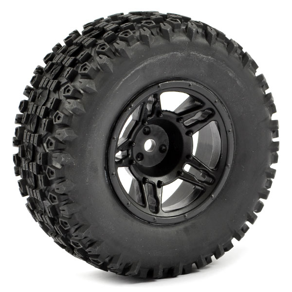 Fastrax 1:10 SC Stinger Mtd 5-Spoke Black (Slash Fr) (Pr) (FAST1115B)