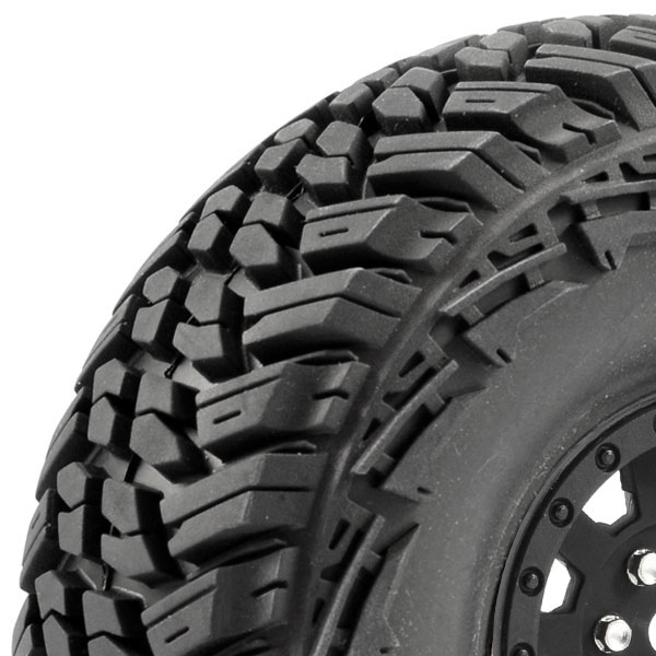 Fastrax 1:10 Crawler Slinger 1.9 Mounted Scale Wheel Black (FAST1250B)