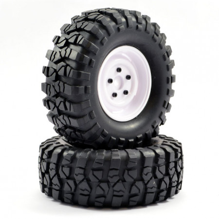 Fastrax 1:10 Crawler Sawblock 1:9 Scale Steel Wheel 108mm White (FAST1266W)