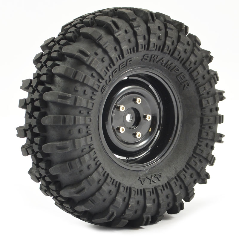 Fastrax 1:10 Crawler Swamper 1.9 Scale Wheel ø118mm Tyre (Black) (FAST1268B)