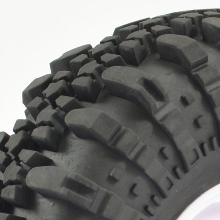 Fastrax 1:10 Crawler Swamper 1:9 Scale Wheel 118mm White (FAST1268W)