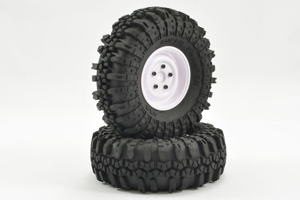 Fastrax 1:10 Crawler Swamper 1:9 Scale Wheel 118mm White (FAST1268W)