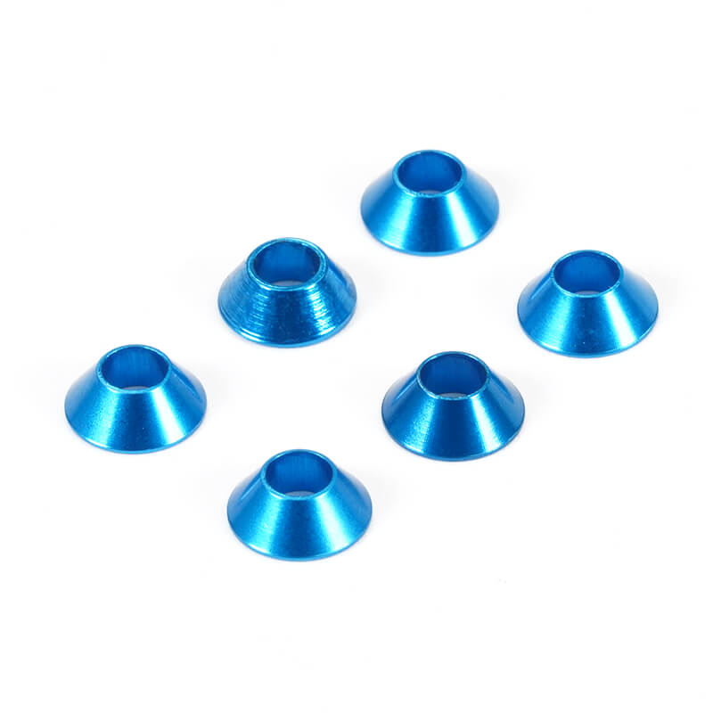 Fastrax M3 Tapered Washer Blue (6) (FAST141)