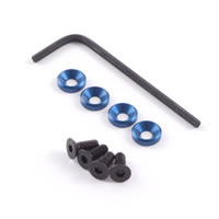 Fastrax M3 Engine Mounts W/F.H.Screws Blue (FAST147)