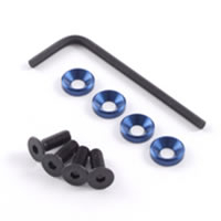 Fastrax M4 Engine Mounts W/F.H.Screws Blue (FAST148)