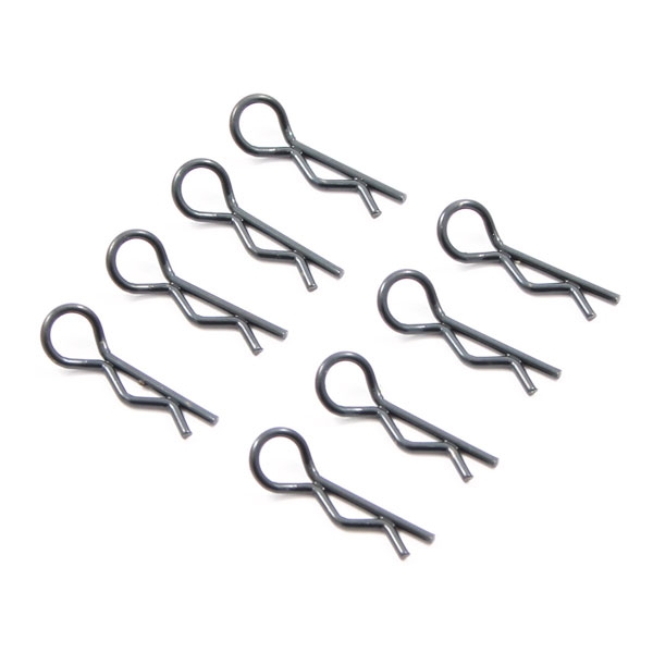 Fastrax Black Small Body Clips (8) (FAST212BK)
