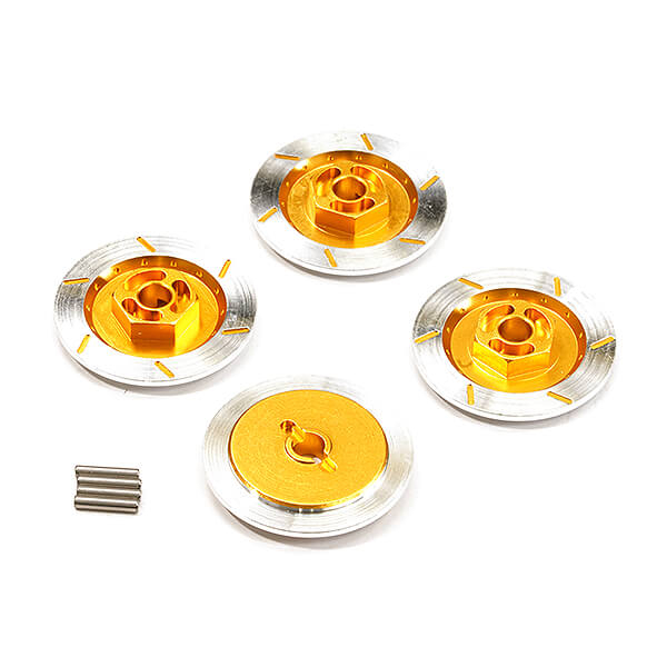 Fastrax Aluminium Disc Brake W/Wheel Hex (4Pc) - Gold (FAST2216AG)
