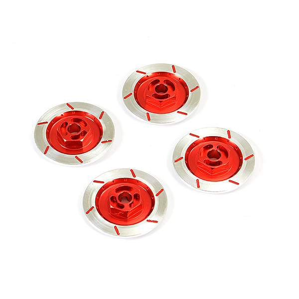 Fastrax Aluminium Disc Brake W/Wheel Hex (4Pc) - Red (FAST2216AR)
