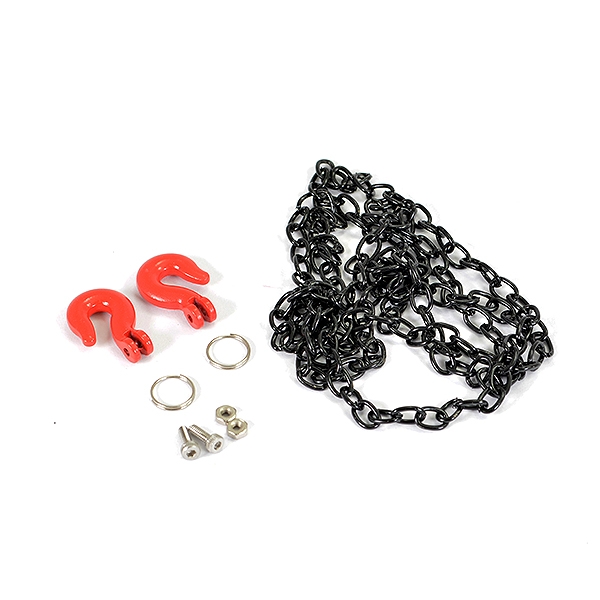 Fastrax Metal Hook &amp; Black Steel Chain Set 800mm (FAST2321DRB)