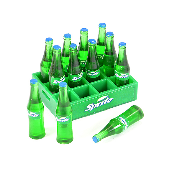 Fastrax Scale Soft Drink Crate W/Bottles Lemonade Green (FAST2352C)