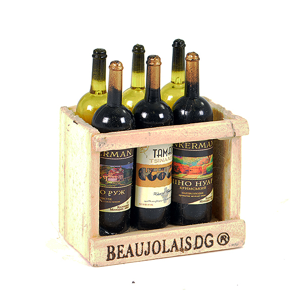 Fastrax Scale Wood Crate W/Wine Bottles (FAST2358)