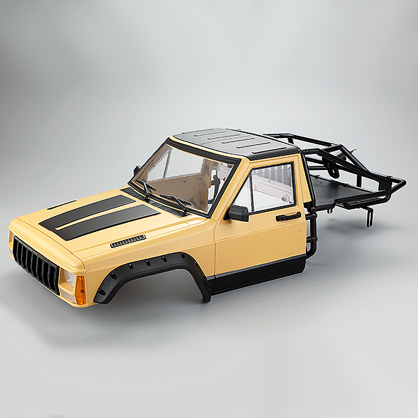 Fastrax 1:10th Rockee Pick-Up &amp; Rear Cage Hardbody 313-324mm - Yellow (FAST2500Y)