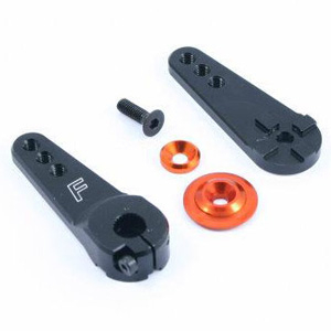 Fastrax 25T Jumbo Black Alum 3-In-1 Servo Horn (Futaba) (FAST324B)
