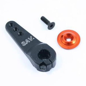 Fastrax 25T Jumbo Black Alum Single Servo Horn (Futaba) (FAST328B)