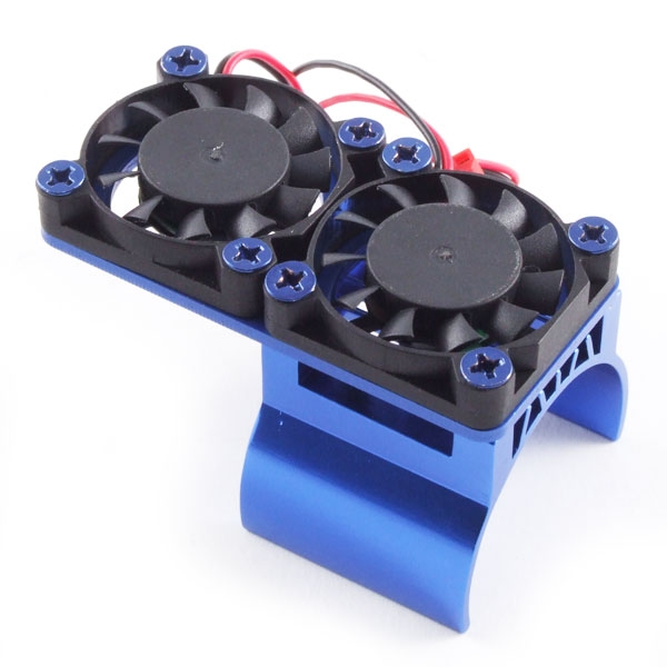 Fastrax Blue Aluminium Twin Fan Motor Heatsink Unit (FAST36-1)