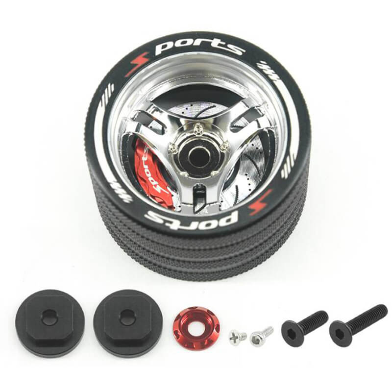 Fastrax Aluminium Steering 3-Spoke Wheel - Sanwa, Futaba, Flysky (FAST424S)