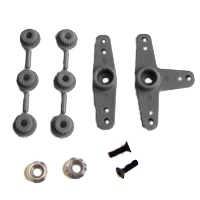 FASTRAX SUPER SERVO HORN 2 BLACK (FAST445BK)