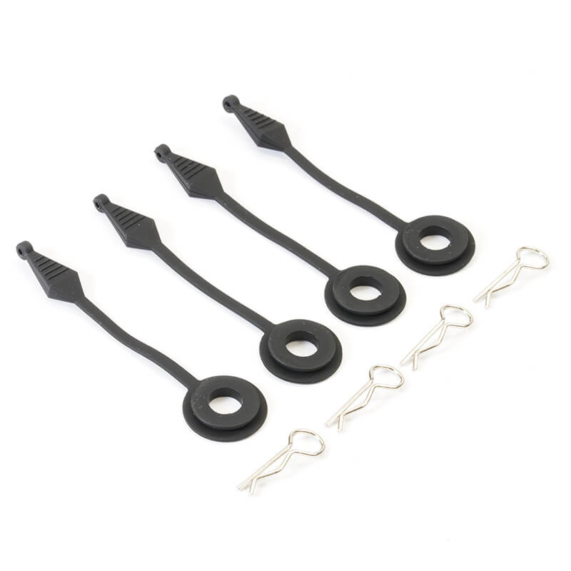 Fastrax Body Pin Holder/Body Protector 4Pcs Large Black (FAST889BK)