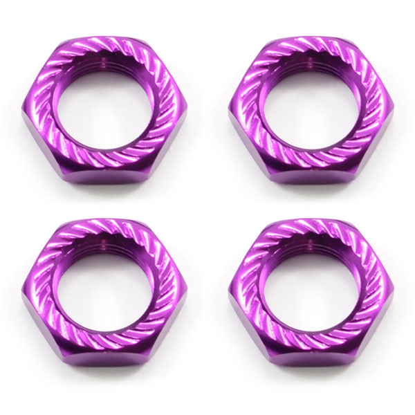 Fastrax 17mm X 1.0 Purple Serrated Wheel Nuts (4Pcs) (FAST925P)