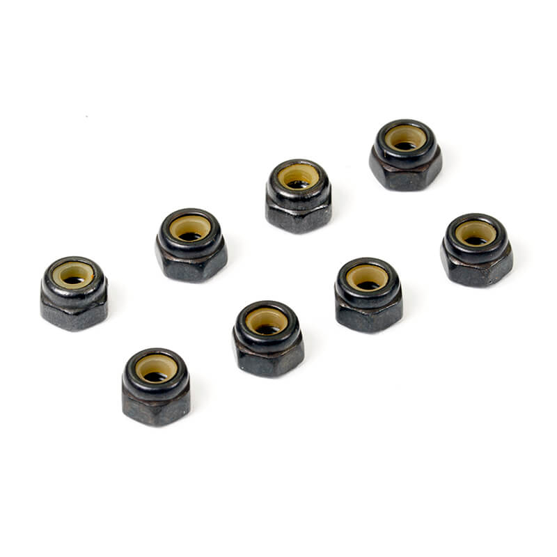 Fastrax Nylon Nut M2.5 (8Pc) (FASTM2.5BK)