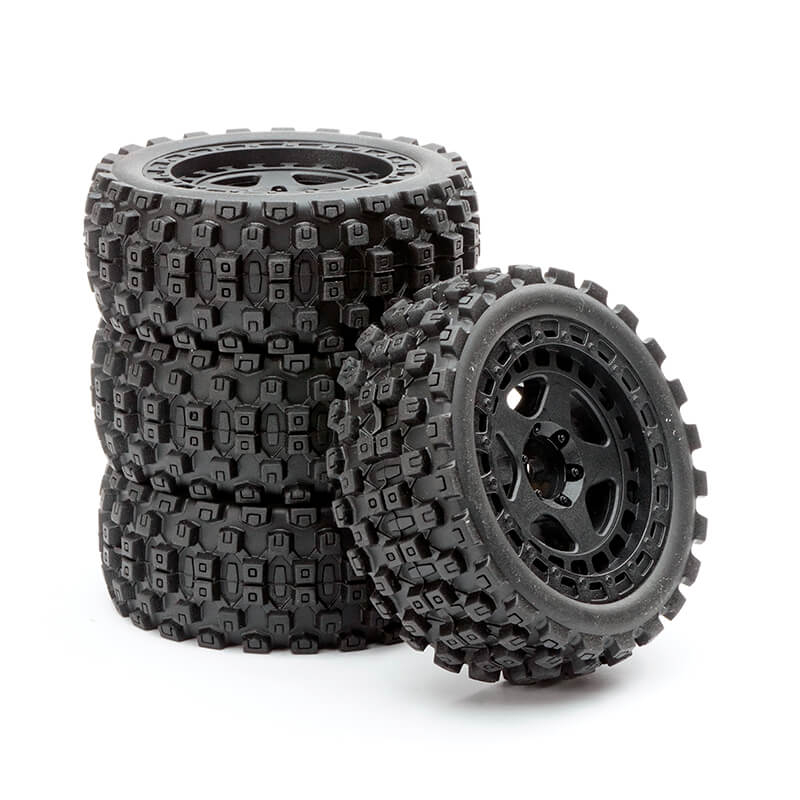 Fastrax Arrma Grom Wheel/Tyre 1/18 Set (4Pc) (FTAR070BK)