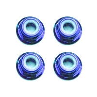 Fastrax M3 Blue Flanged Locknuts 4Pcs (FTM3BF)