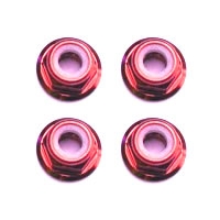 Fastrax M3 Red Flanged Locknuts 4Pcs (FTM3RF)