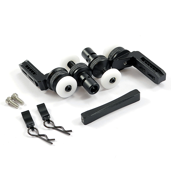 Fastrax TRX-4 Alloy Front &amp; Rear Magnetic Body Mounts (FTTX332BK)