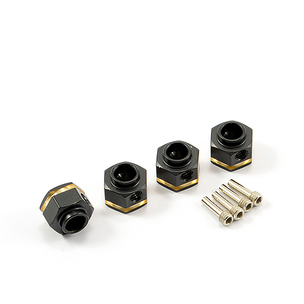 Fastrax TRX-4 Brass Hex Wheel Hubs V2 +3Mm (4) (FTTX340BR)