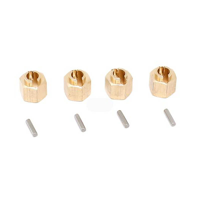 Fastrax TRX-4M Brass 7Mm Hex, Length 6Mm Hub Extenders (4) (FTTX476)
