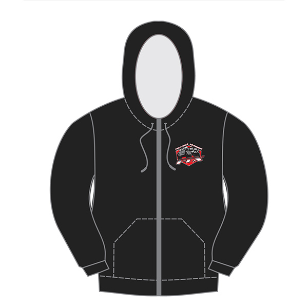 FTX Badge Logo Brand Zipped Hoodie Black - X Large (FTX0003XL)