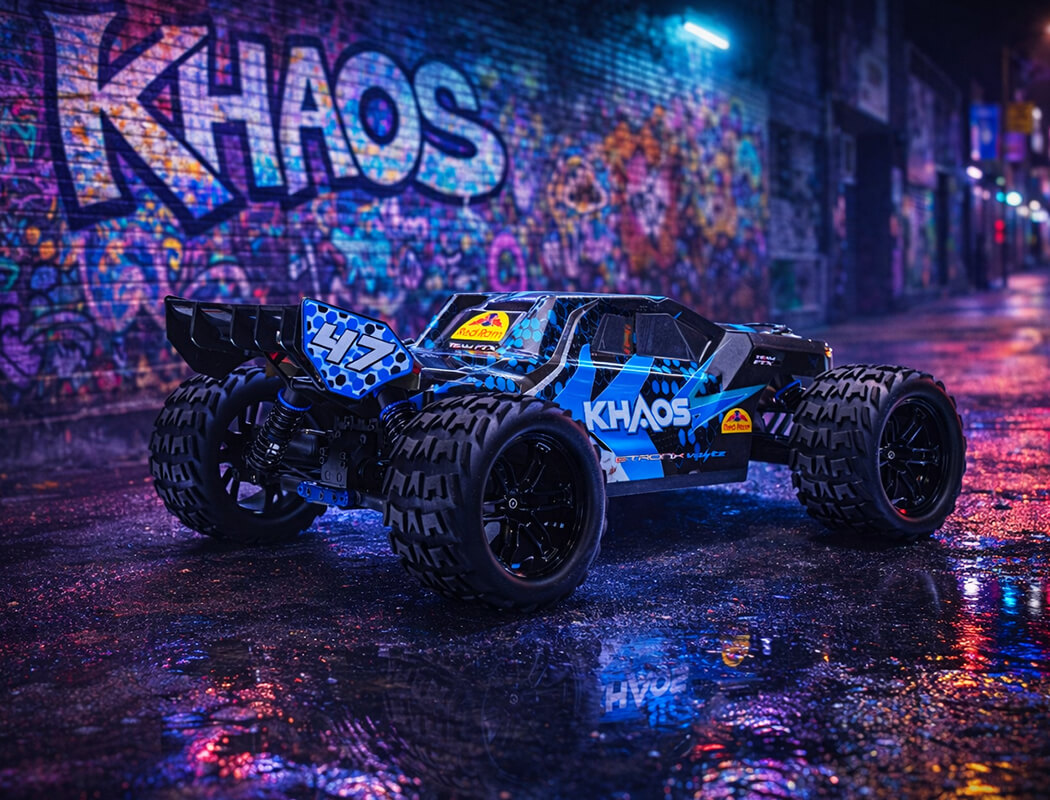 FTX Khaos 1:10 Brushless 4wd Truggy RTR - With 3S Lipo & Charger - Blue (FTX5564B)