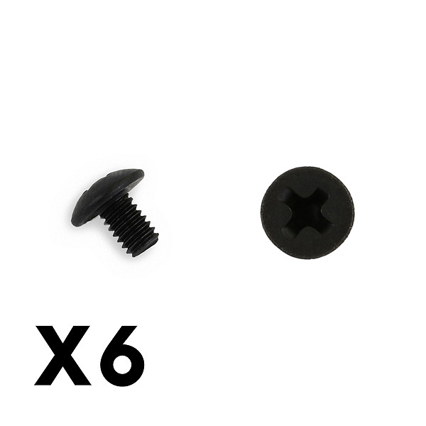 FTX Philips/Cross Head Hex Screw 6pcs M4*6 (FTX6529)