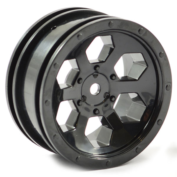 FTX Outback 6Hex Wheel (2) - Black (FTX8168B)