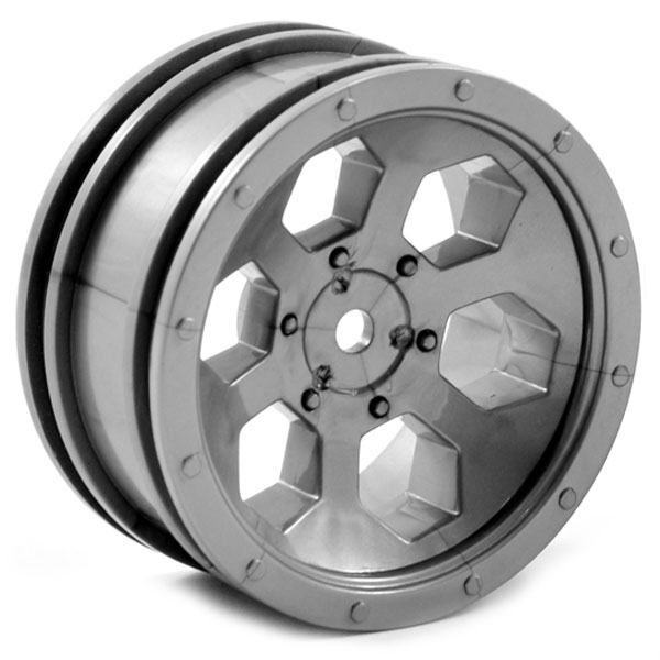 FTX Outback 6Hex Wheel (2) - Grey (FTX8168G)