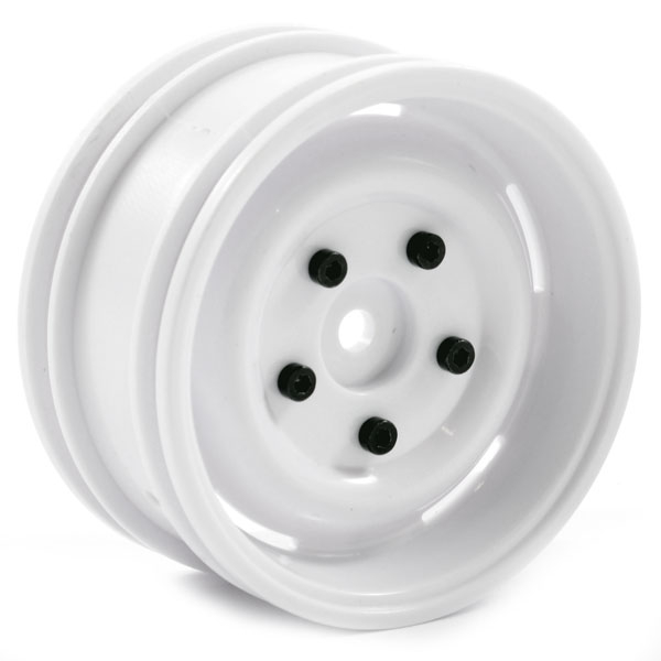 FTX Outback Steel Look Lug Wheel (2) - White (FTX8171W)