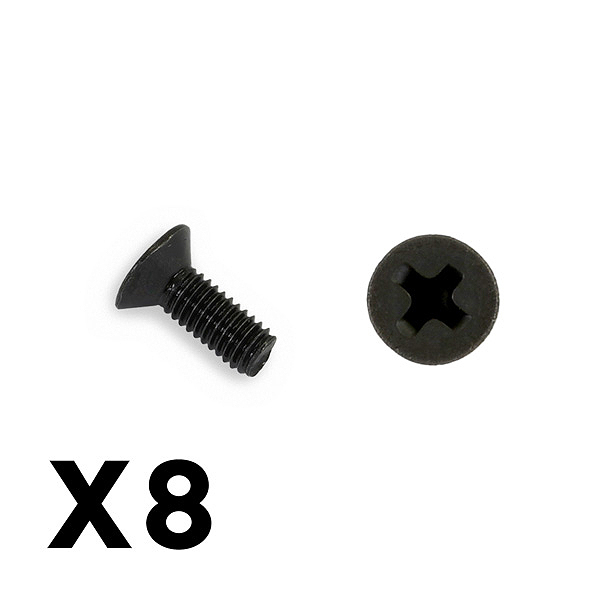 FTX Outback Countersunk Screw  M3*8 (8) (FTX8224)