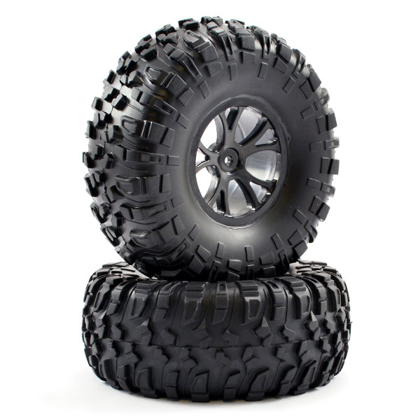FTX Outlaw Pre-Mounted Wheels &amp; Tyres - Black (FTX8335B)