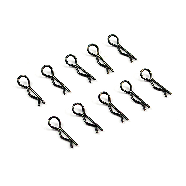 SC Models 1:16 &amp; 1:18th Mini Body Clips  Black (10pcs) (SCFOP028-16)