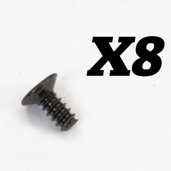 FTX Outback Mini 3.0 Flat Head Self Tapping Screw 1.7X4 (8pcs) (FTX8926)