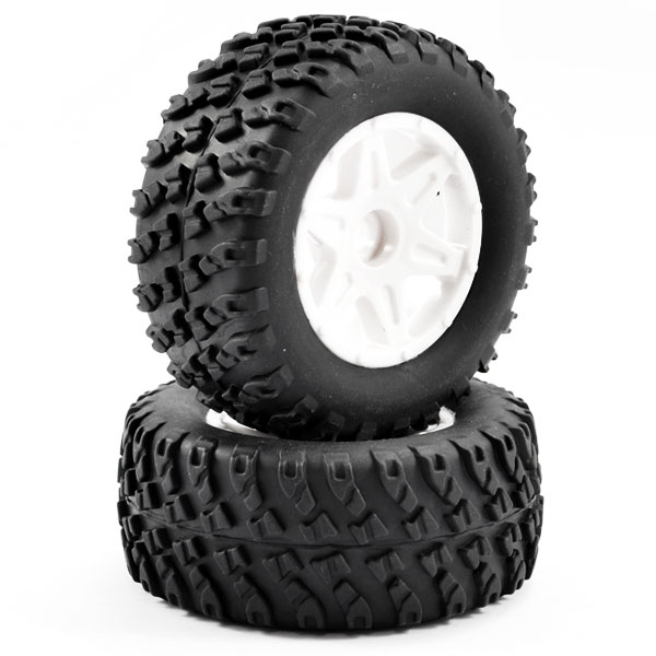 FTX Comet Desert Buggy Front Mounted Tyre &amp; Wheel White (FTX9066W)