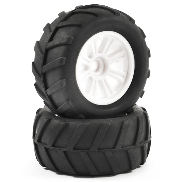 FTX Comet Monster Front Mounted Tyre &amp; Wheel White (FTX9072W)