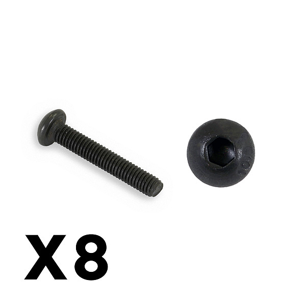 FTX Outback Fury Button Head 3 X 18mm Hex Screw (8pcs) (FTX9189)