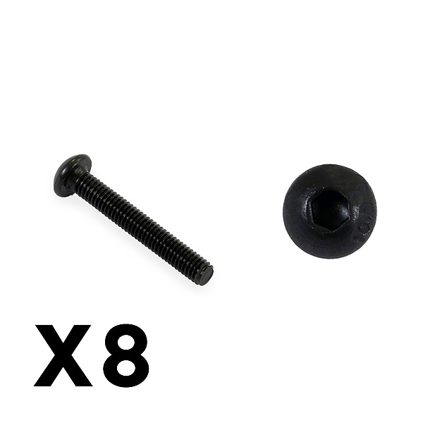 FTX Outback Fury Button Head 3 X 20mm Hex Screw (8pcs) (FTX9190)
