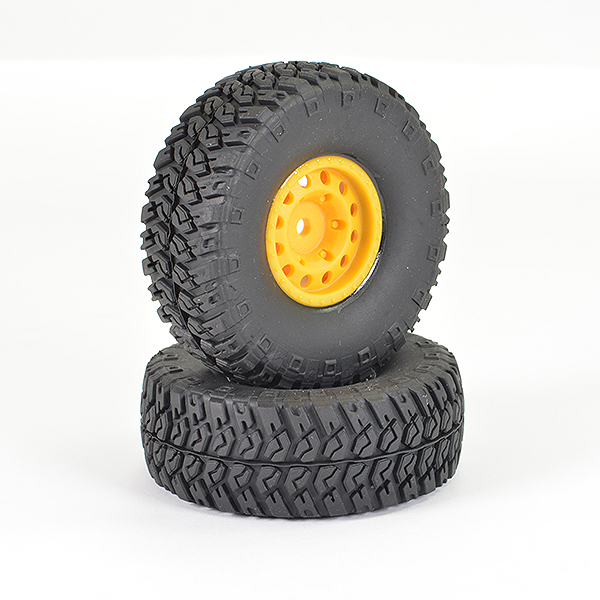 FTX Outback Ranger XC Wheel &amp; Tyre Set - Yellow (Pr) (FTX9461Y)