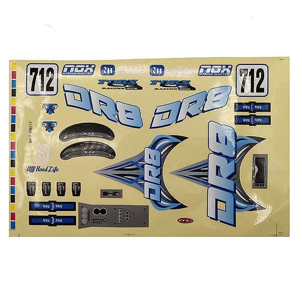 FTX DR8 Decal - Blue (FTX9581B)