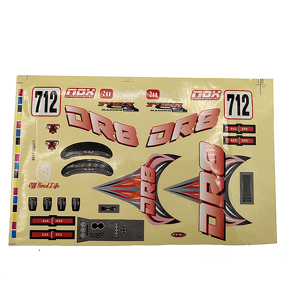 FTX DR8 Decal - Red (FTX9581R)