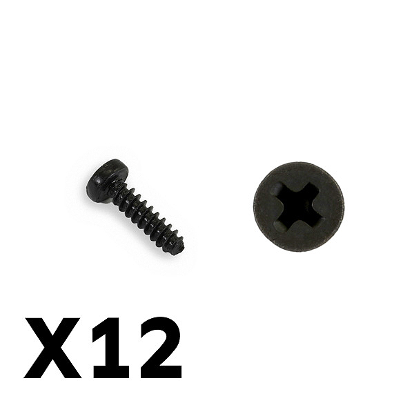 FTX Tracer Pan Head Self Tapping Screws PHB02.6*10mm (FTX9749)