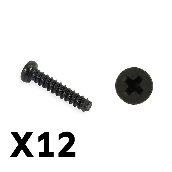 FTX Tracer Pan Head Self Tapping Screws PHB02.6*12mm (FTX9754)